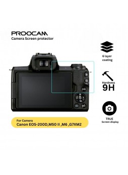 PROOCAM SPC-200D GLASS SCREEN PROTECTOR FOR CANON EOS 200DM2 200D M50MII M50 M6 G7XM2